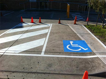 Disability Car Park Symbols, Line Marking